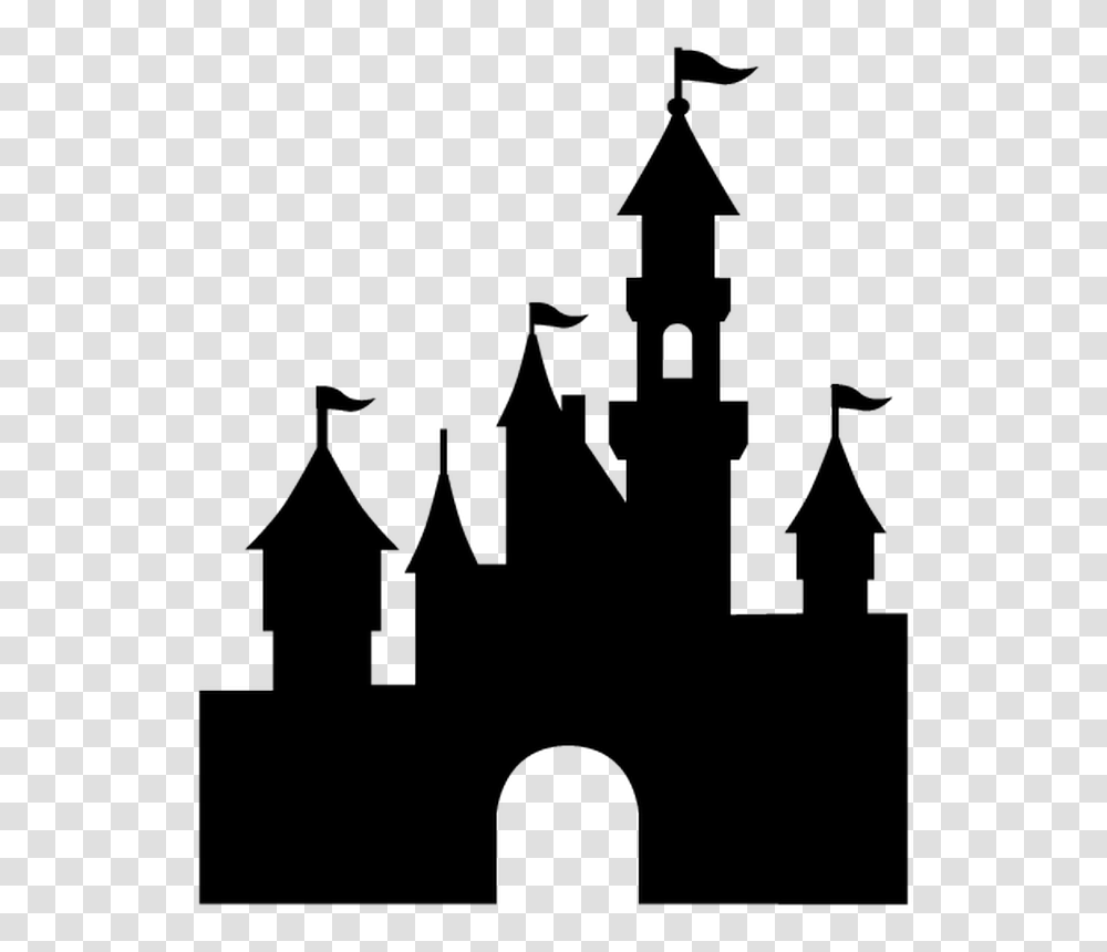 Cinderella Castle Silhouette, Architecture, Building, Stage, City Transparent Png