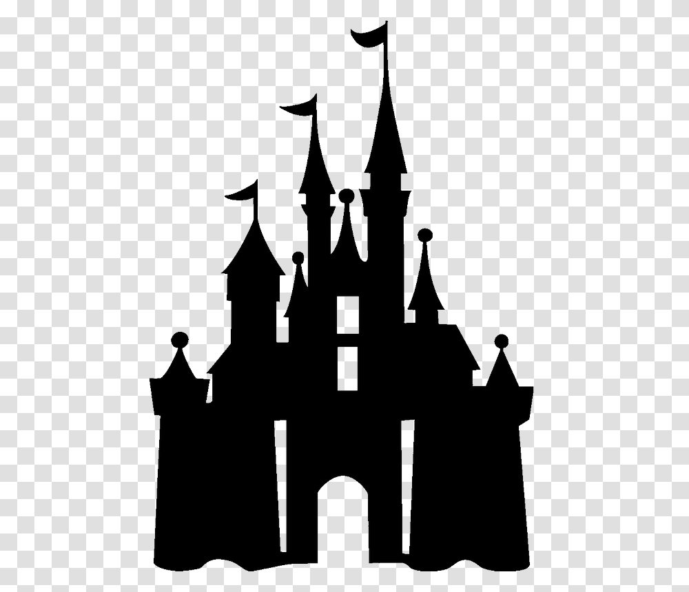 Cinderella Castle, Silhouette, Stencil, Architecture, Building Transparent Png