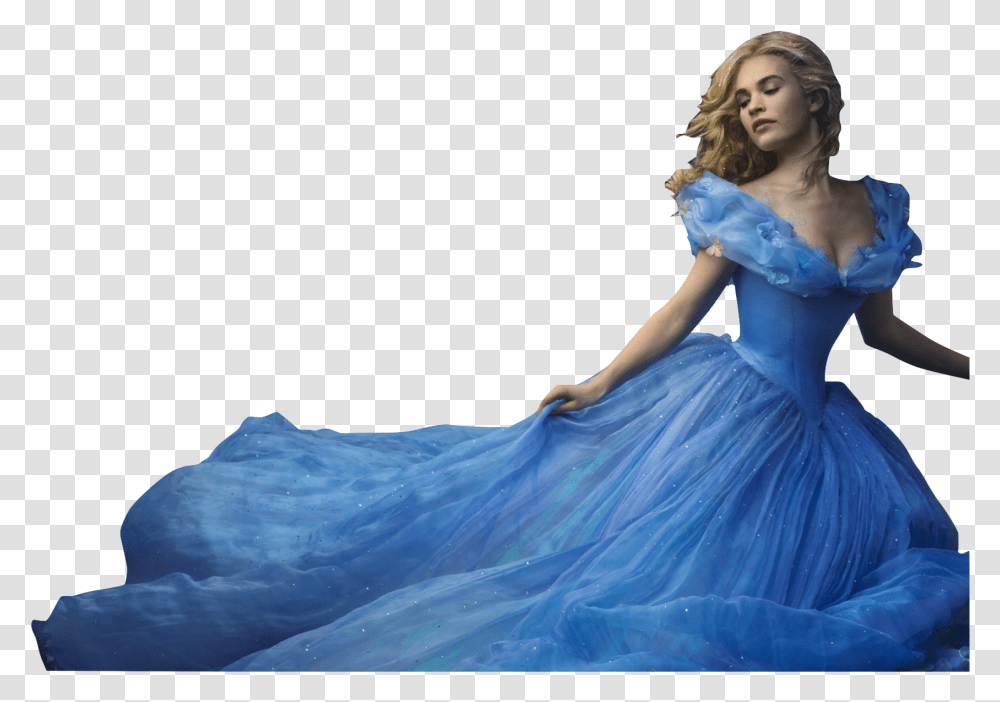 Cinderella Lily James Cinderella, Apparel, Evening Dress, Robe Transparent Png
