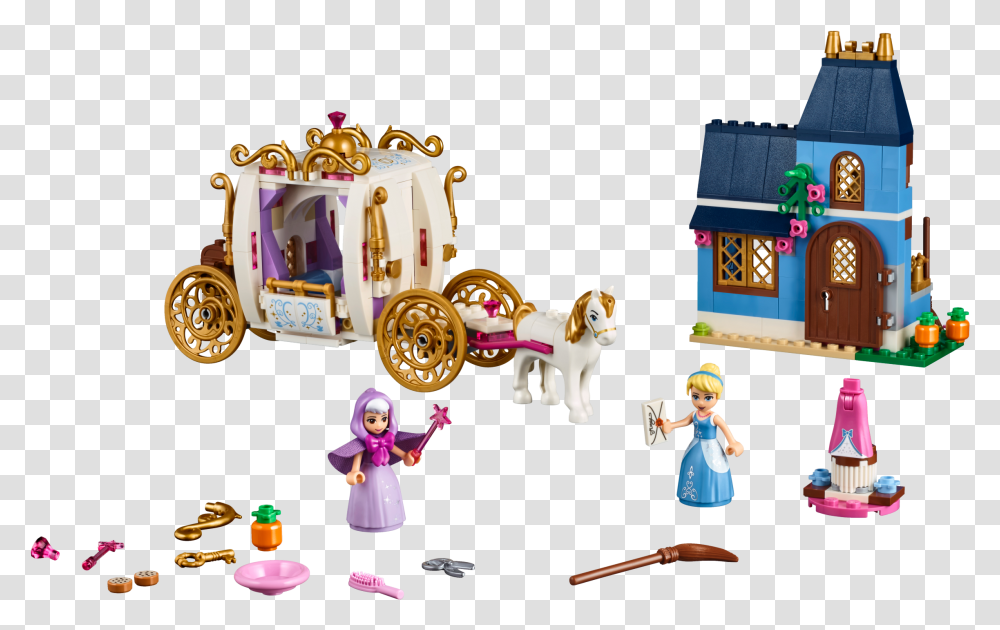 Cinderella's Enchanted Evening Lego Cinderella Horse And Carriage, Vehicle, Transportation, Person, Human Transparent Png
