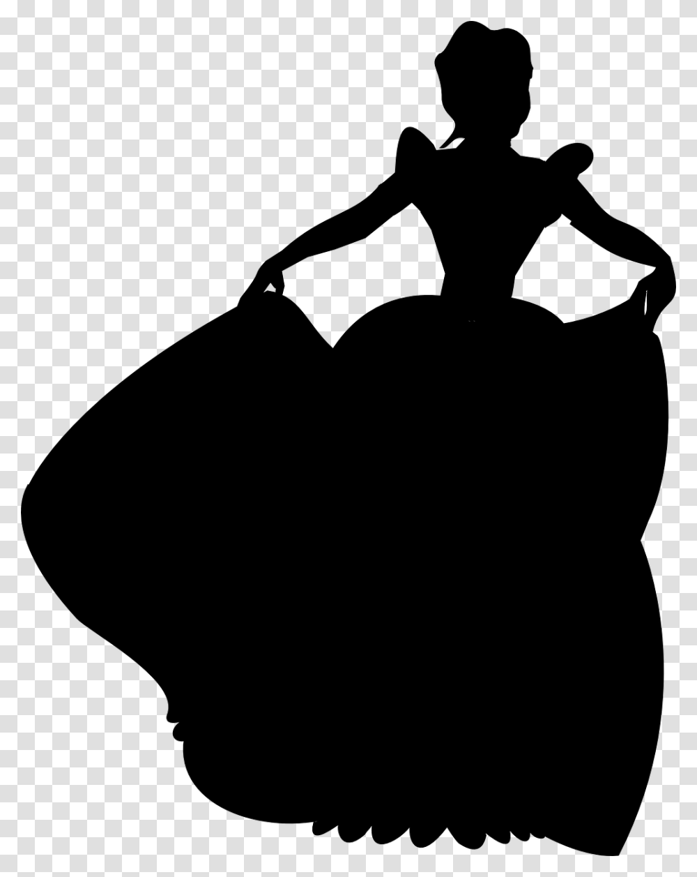 Cinderella Silhouette Pink Princess Silhouette, Gray, World Of Warcraft Transparent Png