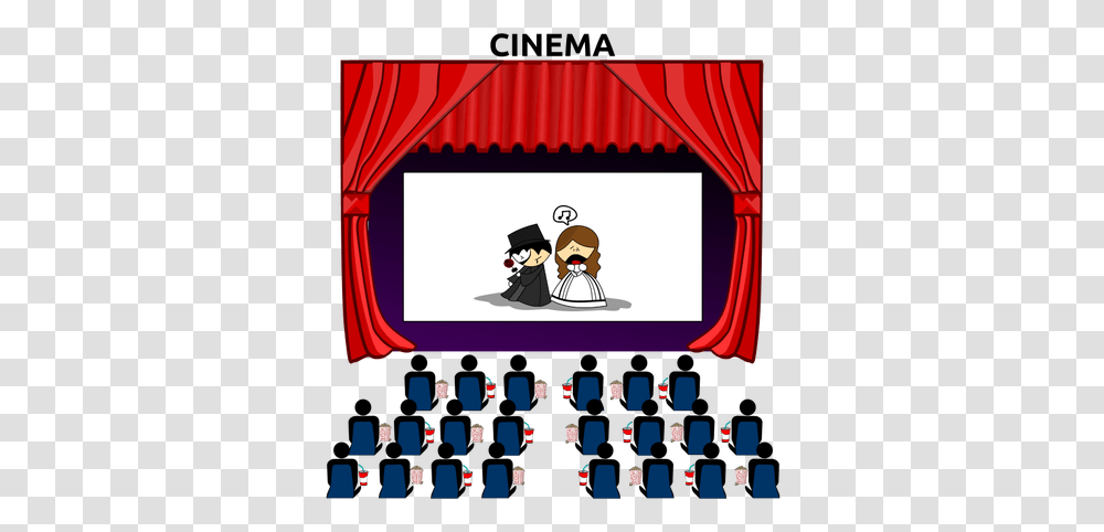 Cinema Hall Vector Drawing, Interior Design, Indoors, Room, Stage Transparent Png