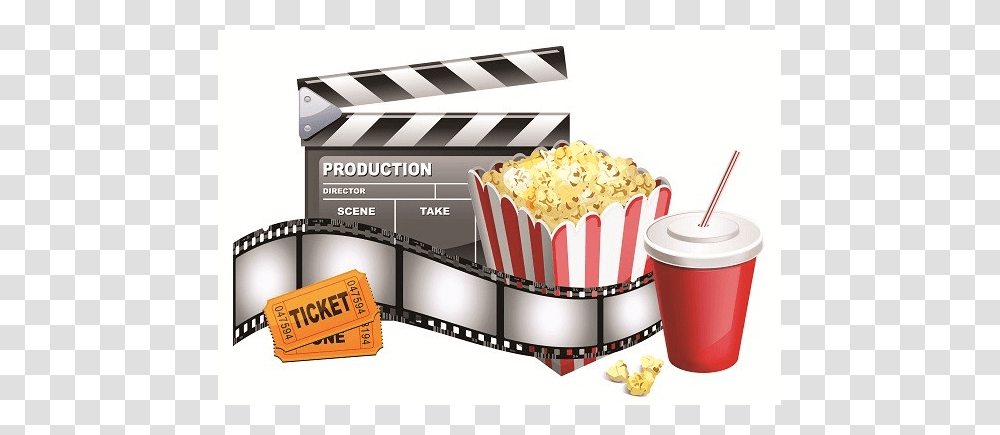 Cinema Popcorn Ticket Movie Theatre, Icon, Food, Paper Transparent Png