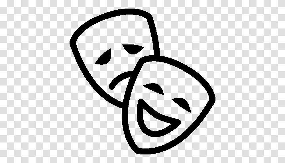 Cinema Theatre Mask Icon, Stencil, Lawn Mower, Tool Transparent Png