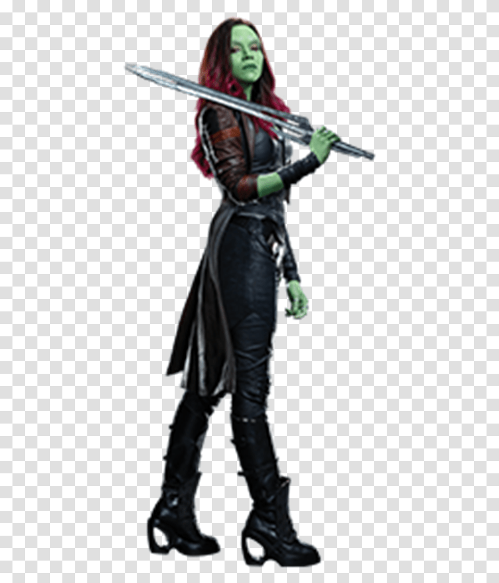 Cinematic Universe Character Fictional Gamora, Clothing, Person, Costume, Footwear Transparent Png