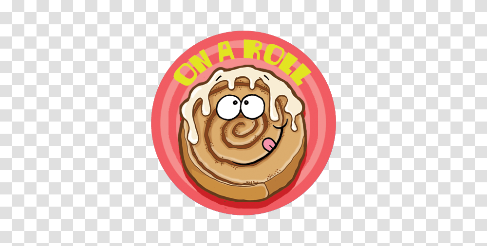 Cinnamon Roll Dr Stinky Scratch N Sniff Stickers Everythingsmells, Food, Label, Dessert Transparent Png