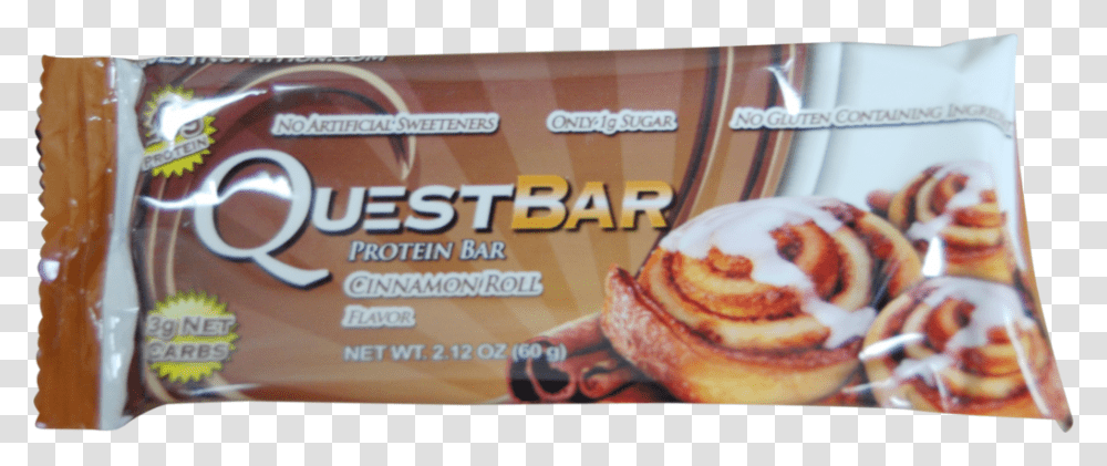 Cinnamon Roll Quest Nutrition Bars Cinnamon, Bread, Food, Burger, Pancake Transparent Png