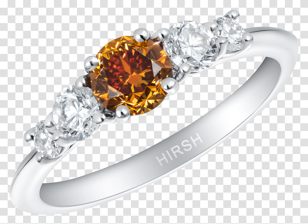 Cinq Orange Diamond And Ring Ring, Accessories, Accessory, Jewelry, Gemstone Transparent Png