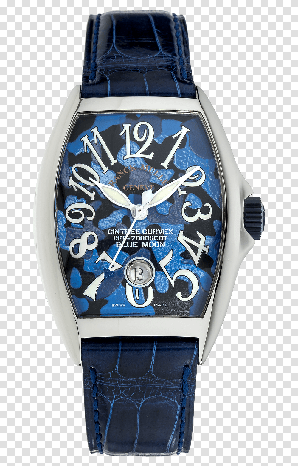 Cintree Curvex Blue Moon Stainless Steel Automatic Franck Muller Casablanca Black, Wristwatch Transparent Png