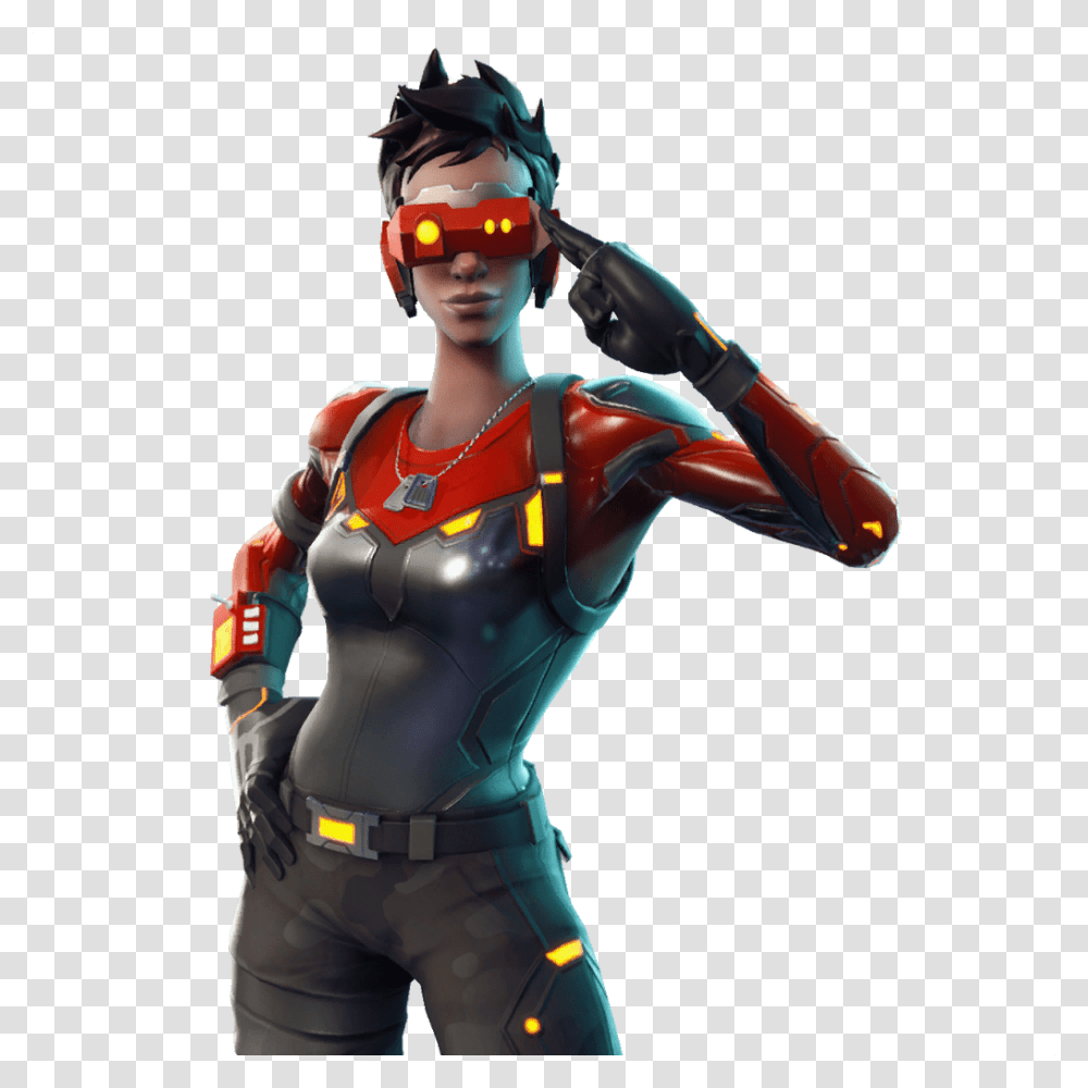 Cipher Fortnite Outfit Skin How To Get Updates Fortnite Watch, Costume, Female, Person, Spandex Transparent Png