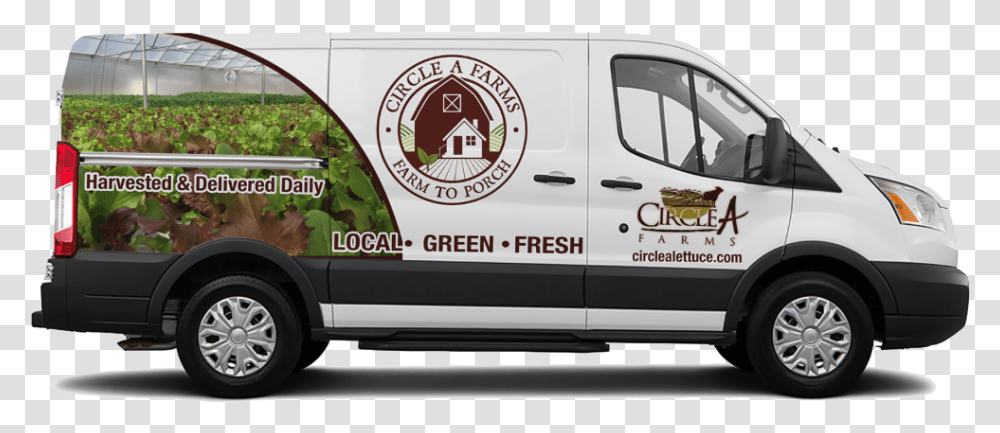 Circle A Farms Local Hydroponic Lettuce & Greens Ford Transit, Van, Vehicle, Transportation, Moving Van Transparent Png