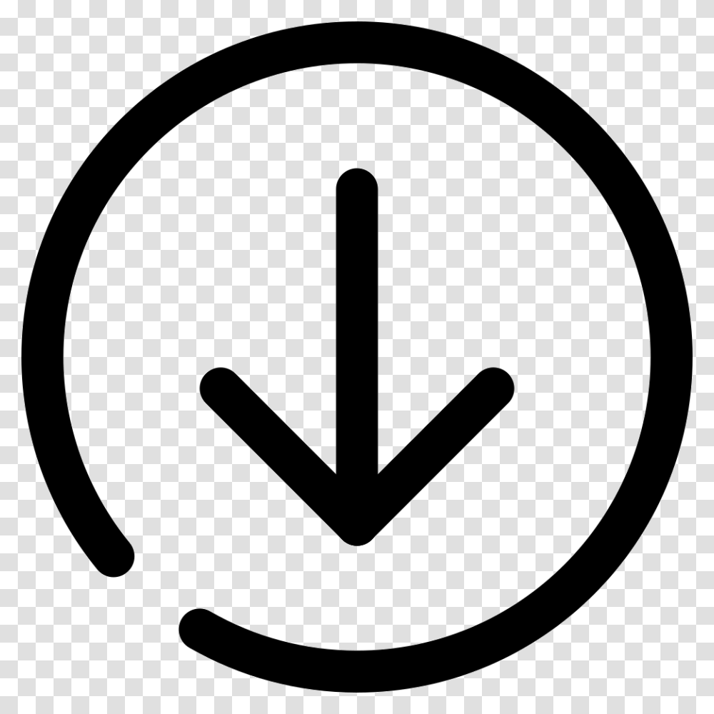Circle Arrow Christian Universalist Symbol, Stencil, Logo, Trademark, Sign Transparent Png