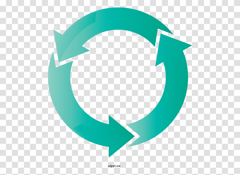 Circle Arrow Clipart Clip Art Circle Arrow Turquoise, Recycling Symbol Transparent Png