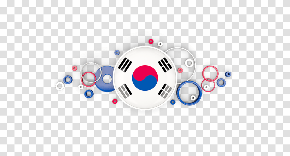 Circle Background Illustration Of Flag Of South Korea, Logo, Trademark Transparent Png