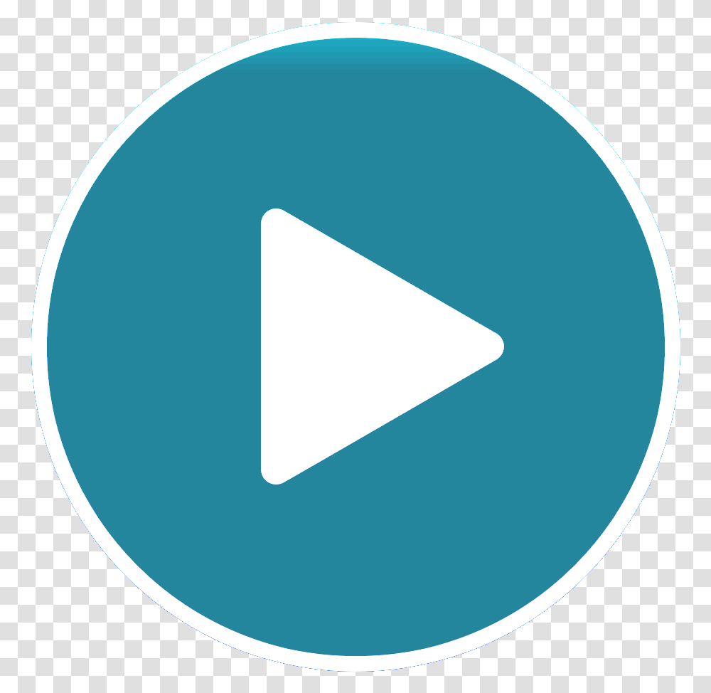 Circle Blue Youtube Logo, Triangle, Label, Sticker Transparent Png