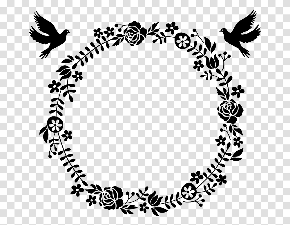 Circle Border Background, Wreath, Oval, Lace Transparent Png