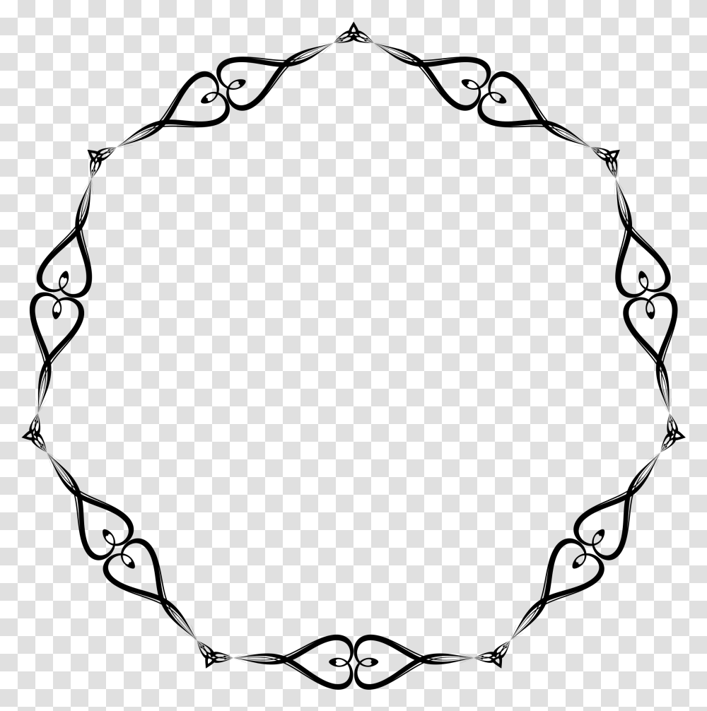 Circle Border Black White, Gray, World Of Warcraft Transparent Png