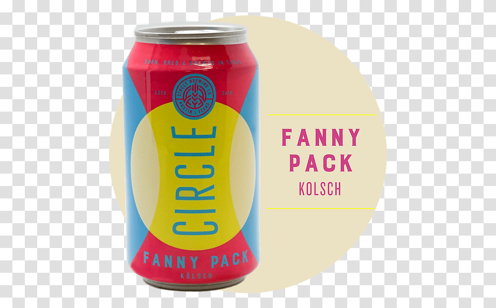 Circle Brewing Co Fanny Pack Kolsch Caffeinated Drink, Tin, Can, Soda, Beverage Transparent Png