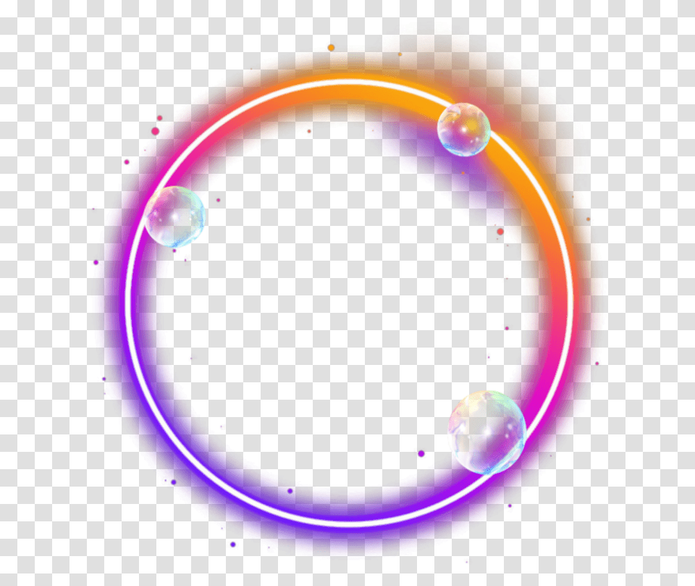 Circle Bubbles Bubble Rainbow Neon Circle Light Effect Transparent Png