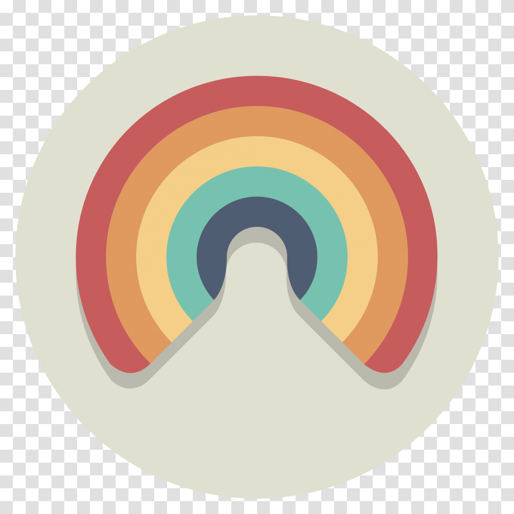 Circle Circle Rainbow Icon, Rug, Machine Transparent Png