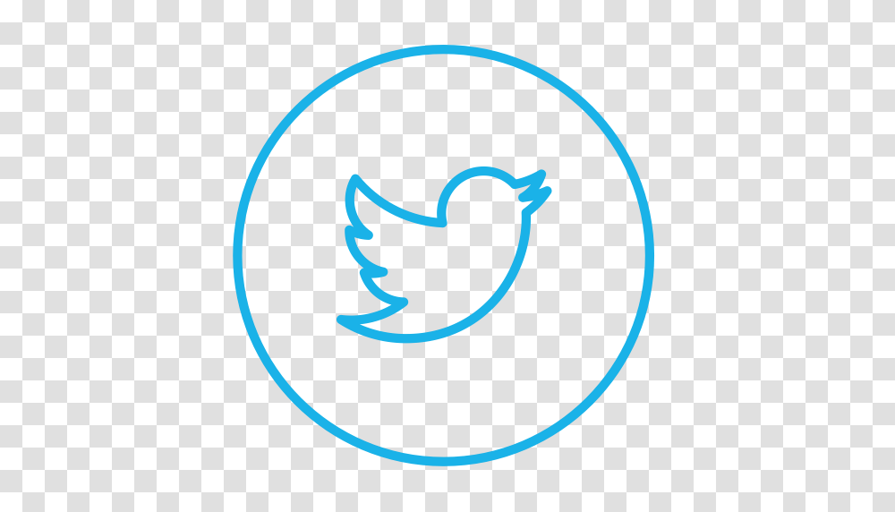 Circle Circles Line Neon Social Tweet Twitter Icon, Bird, Animal, Logo Transparent Png