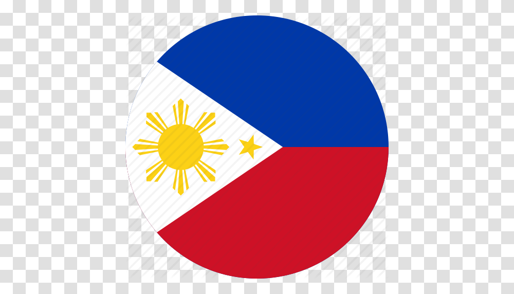 Circle Circular Country Flag Flag Of Philippines Flags, Balloon, Logo, Trademark Transparent Png