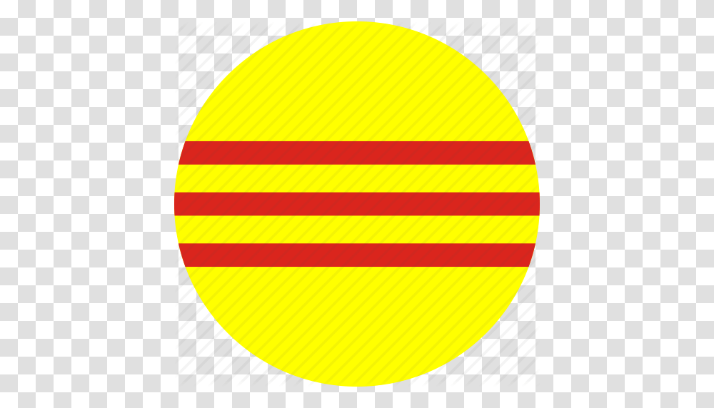 Circle Circular Country Flag Flag Of South Vietnam Flags, Sign, Road Sign, Balloon Transparent Png