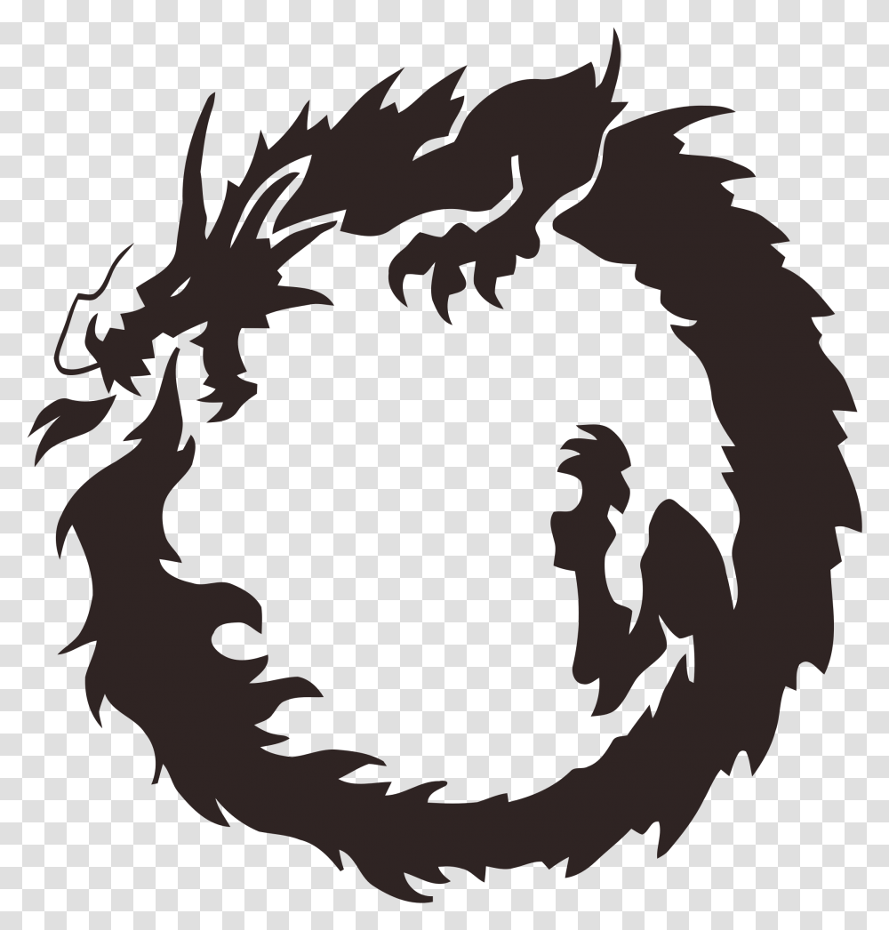 Circle Clipart Dragon Ouroboros Dragon, Painting Transparent Png