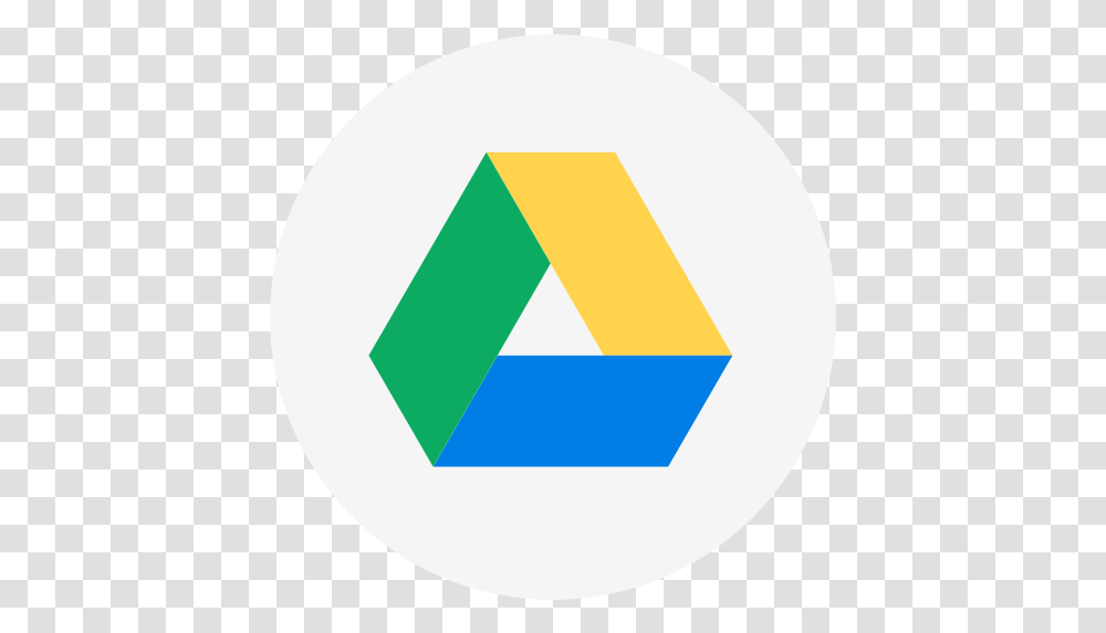 Circle Cloud Storage Drive Logo Of Google Drive, Symbol, Trademark, Text, Triangle Transparent Png