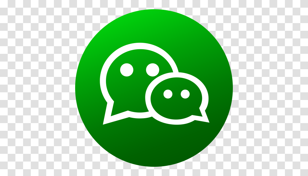 Circle Colored Gradient Media Social Social Media Wechat Icon, Logo, Green, Plant Transparent Png