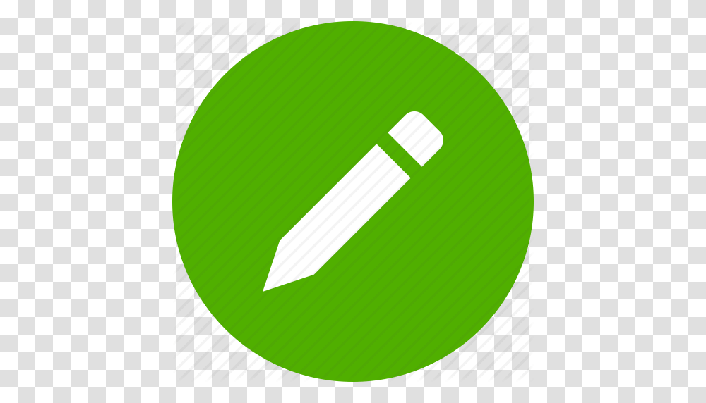 Circle Compose Draw Edit Green Pencil Write Icon, Balloon, Rubber Eraser Transparent Png