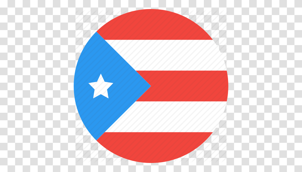 Circle Country Flag Nation Puerto Rico Icon, Logo, Trademark Transparent Png