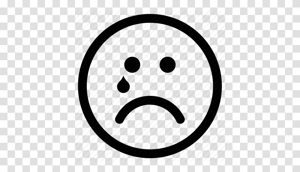 Circle Cry Crying Emoji Emoticon Face Sad Icon, Label, Sphere Transparent Png