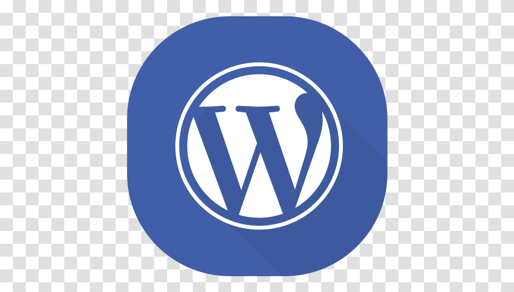 Circle Design Material Wordpress Online Web Website Icon Circle Wordpress Logo, Symbol, Trademark, Badge Transparent Png