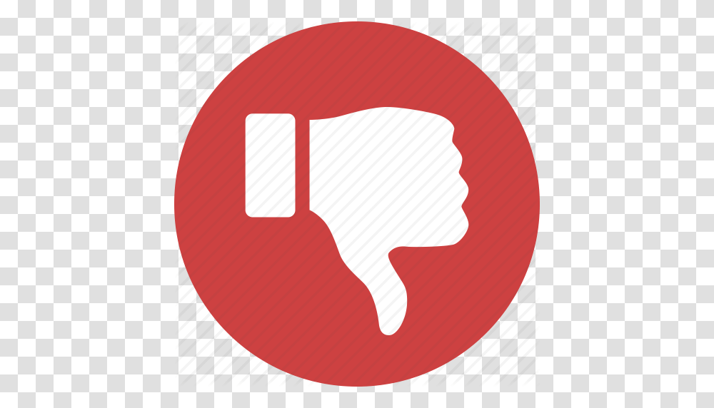 Circle Dislike Down Hate Red Reject Thumbs Icon, Hand, Baseball Cap Transparent Png