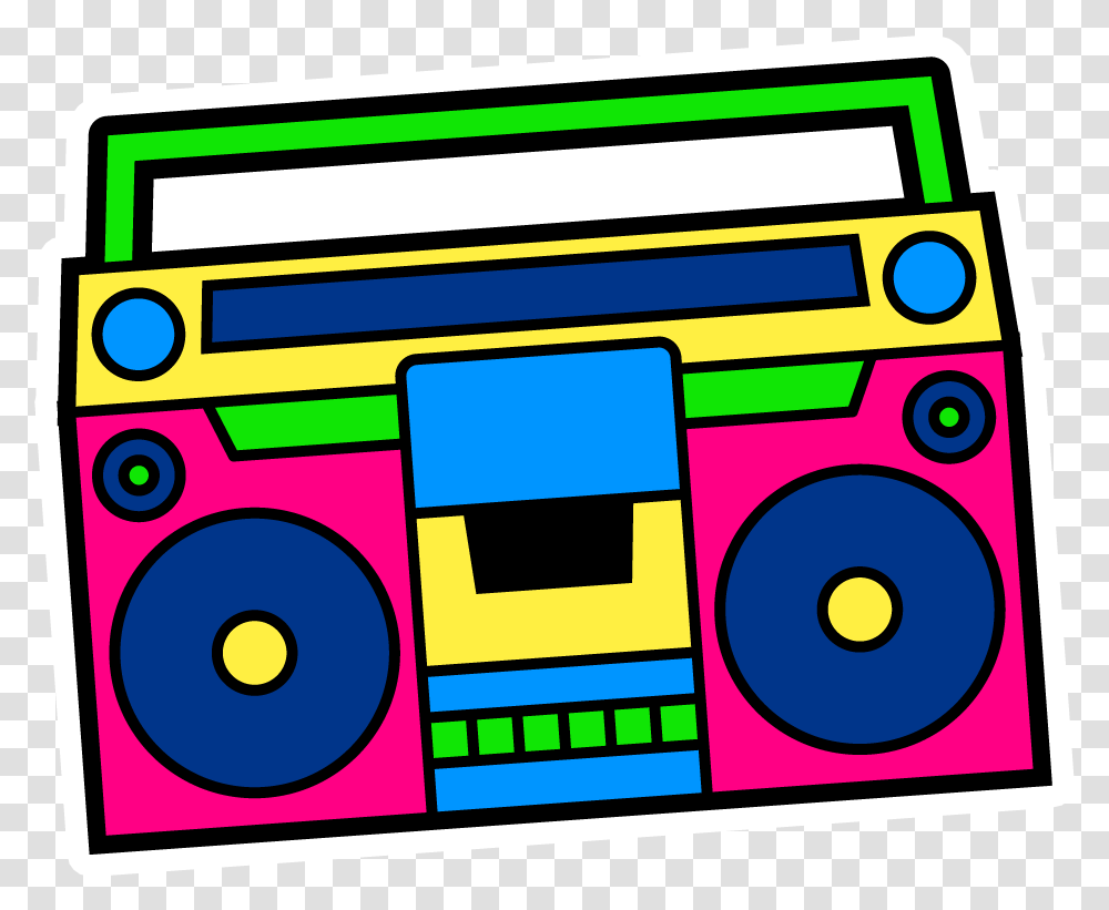 Circle Download Colorful Boombox Background, Cassette, Electronics, Radio, Tape Player Transparent Png