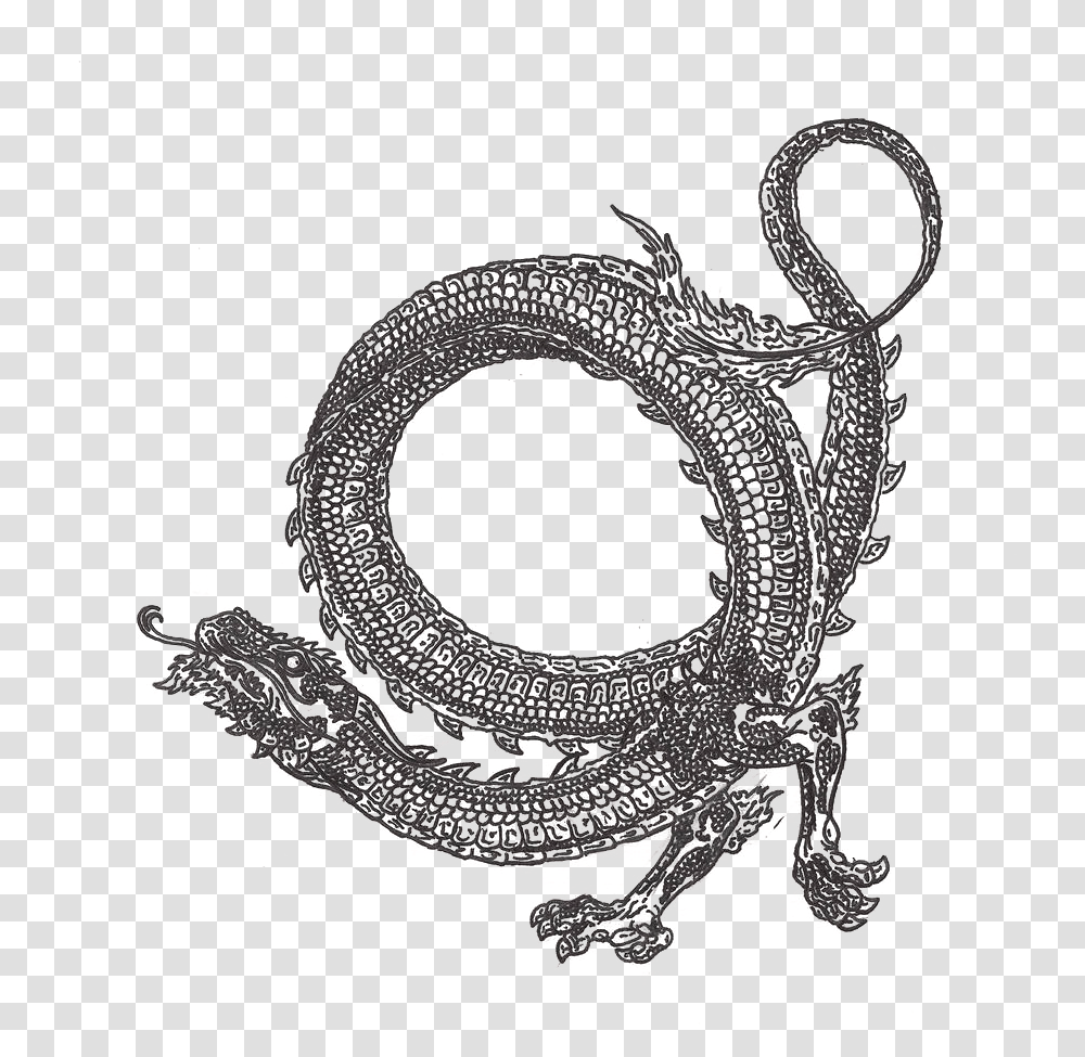 Circle Dragon Play Circle Dragon Tattoo, Doodle, Drawing, Art, Poster Transparent Png