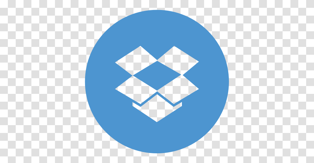 Circle Dropbox Icon Dropbox Icon Circle, Symbol, Logo, Trademark, Recycling Symbol Transparent Png