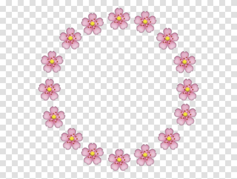 Circle Emojicircle Flowercircle Tumblrcircle Flowers Iphone Aesthetic Emojis, Plant, Blossom, Floral Design, Pattern Transparent Png