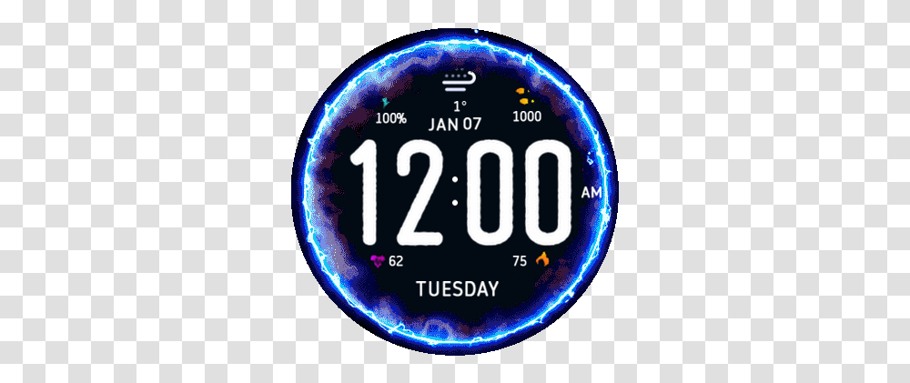 Circle Fire Energy V9 By Frostextreme Amazfit Trex Dot, Light, Neon, Clock, Digital Clock Transparent Png