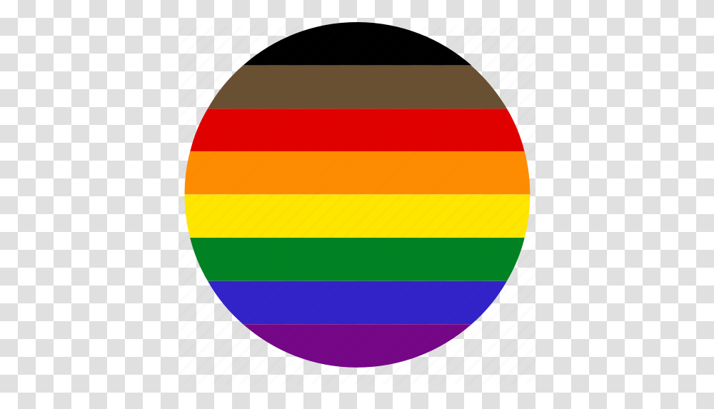 Circle Flag Gay Lgbt Philadelphia Pride Rainbow Icon Download On Iconfinder Pride Flag Circle, Text, Label, Rug, Light Transparent Png
