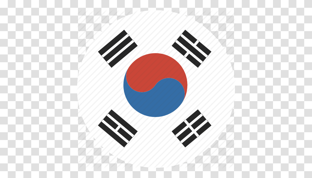 Circle Flag Korea South Icon, Logo, Trademark Transparent Png