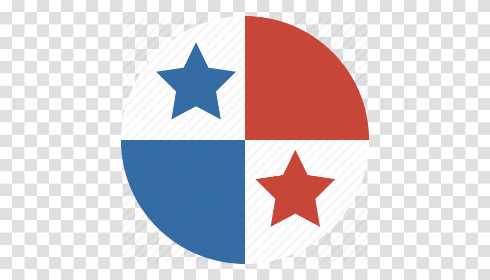 Circle Flag Panama Icon, Star Symbol, Rug Transparent Png