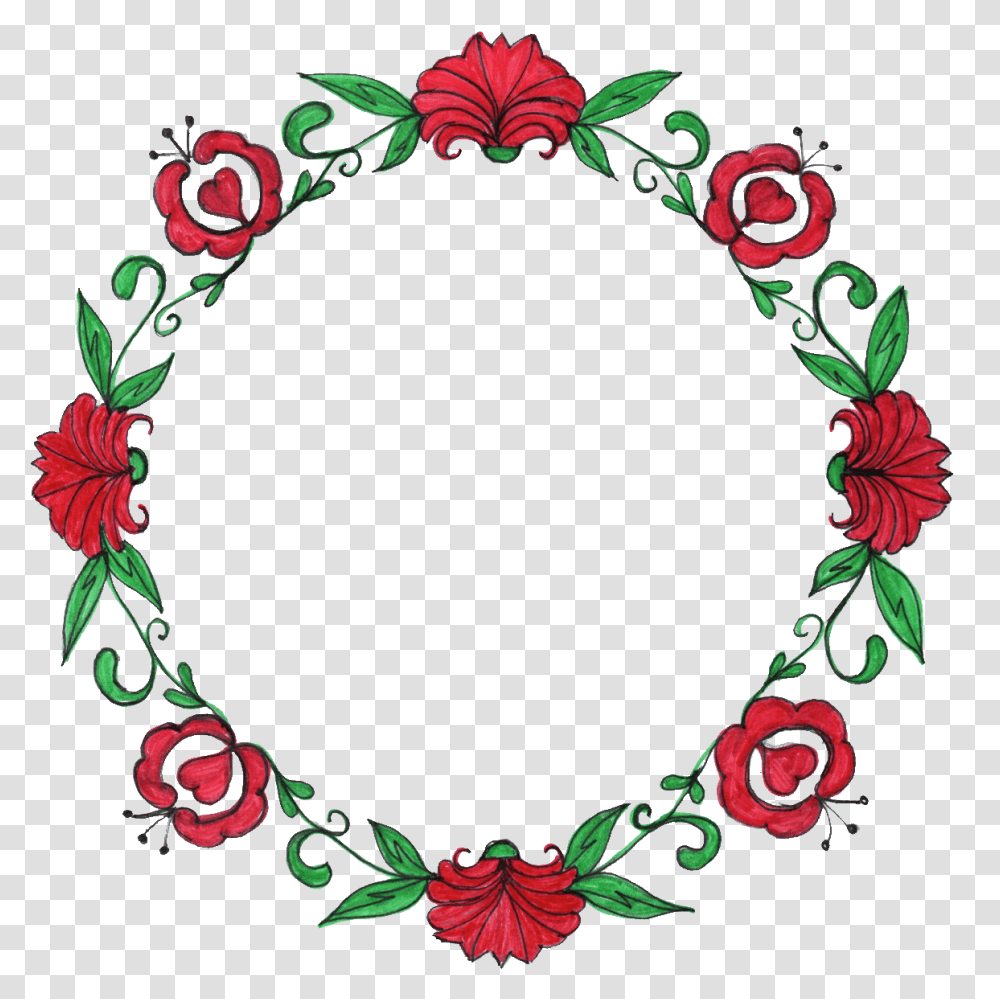 Circle Flower Drawing Frame Flower Round Frame, Graphics, Art, Bracelet, Jewelry Transparent Png