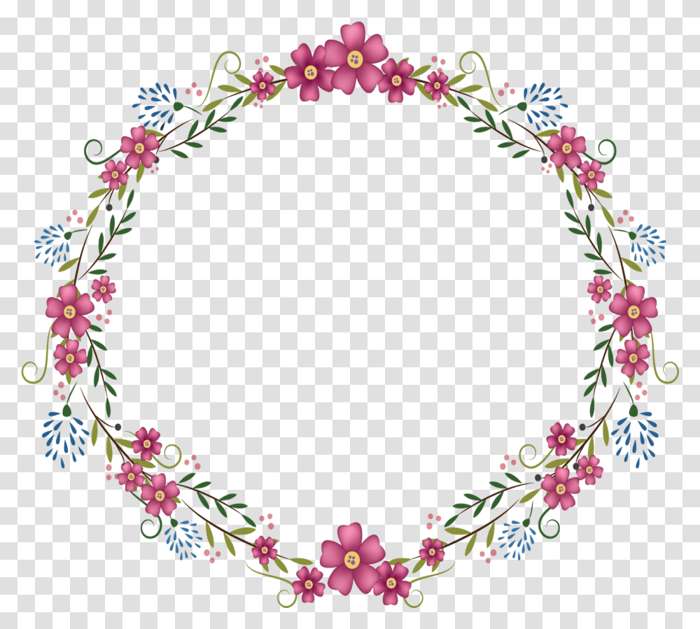 Circle Flower Frame Floral Design Pattern Transparent Png Pngset Com