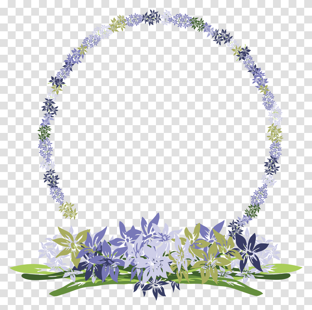 Circle Flower Frame, Floral Design, Pattern Transparent Png