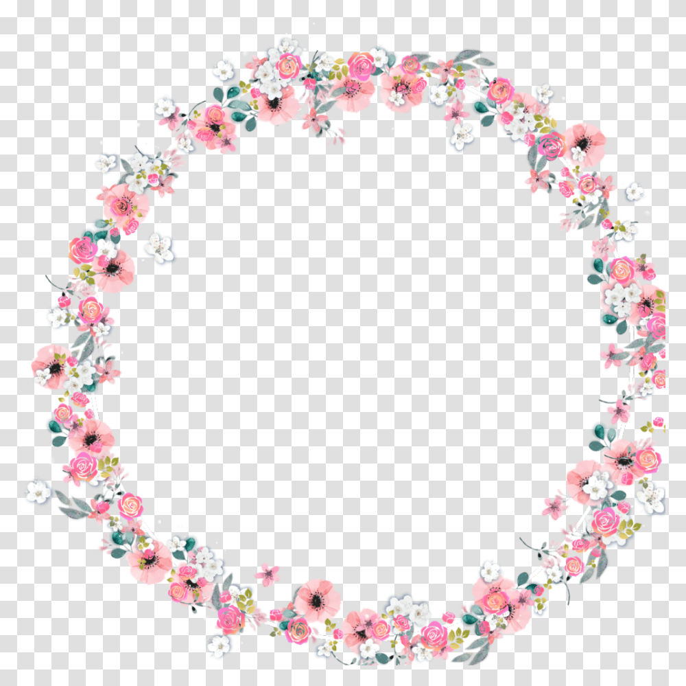 Circle Flowers Rose Daisy Aesthetic Frame Freetoedit Circle, Bracelet, Jewelry, Accessories, Accessory Transparent Png