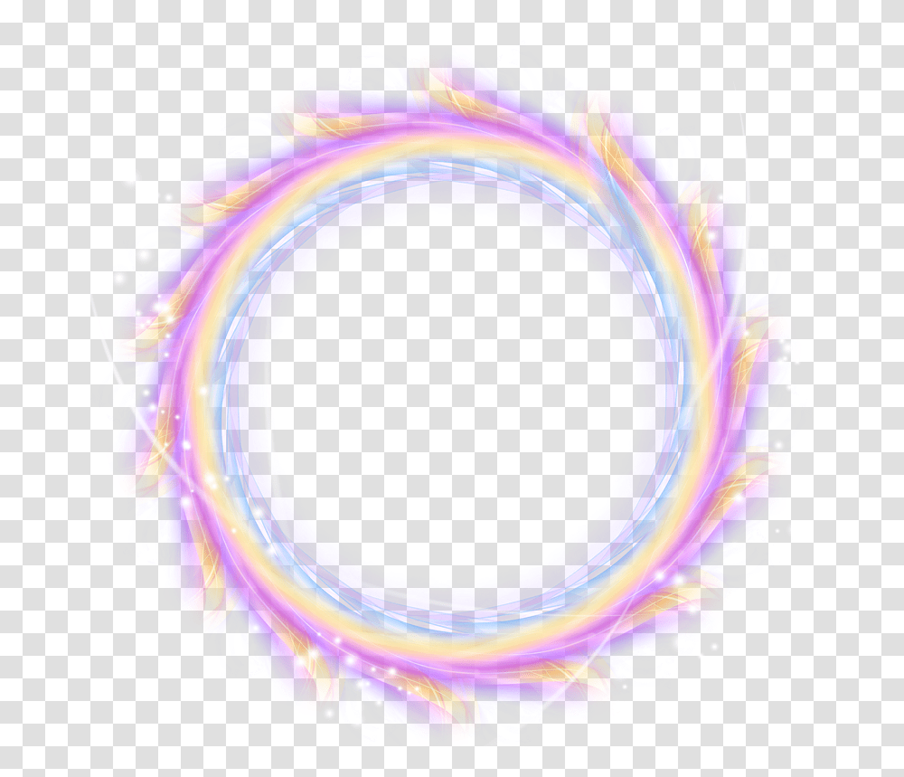 Circle Frame Circleframe Glow Lighteffect Ftestickers Colorful Ring, Ornament, Pattern, Fractal, Purple Transparent Png