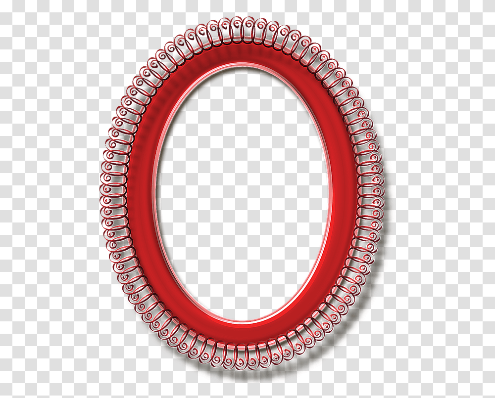 Circle Frame Clipart Oval Red Frame, Painting, Coil, Spiral Transparent Png