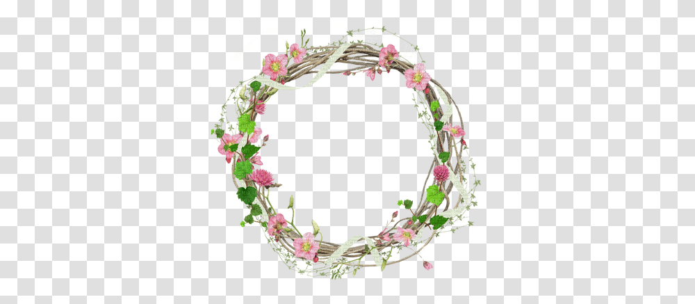Circle Frame Spring Summer Flowers Flower Borders And Frames, Plant, Blossom, Architecture, Building Transparent Png